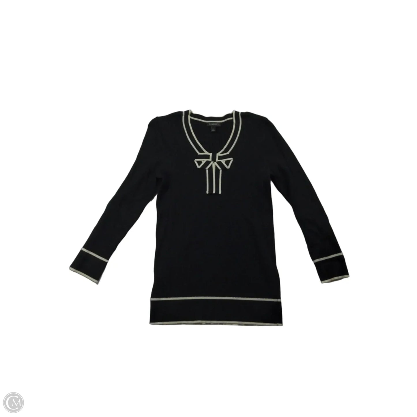 Sweater By Talbots In Black & White, Size: Xs