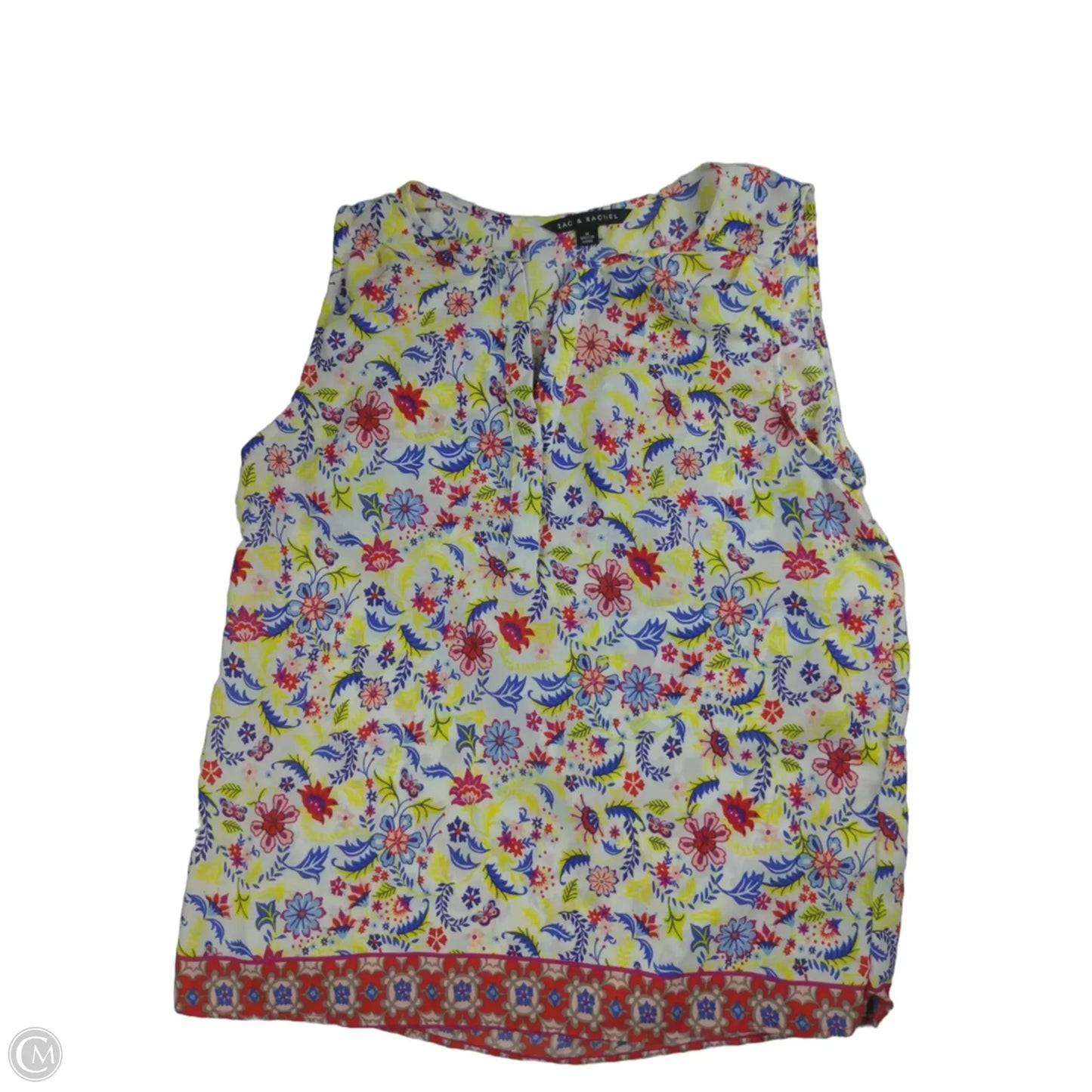 Top Sleeveless By Zac And Rachel In Floral Print, Size: M