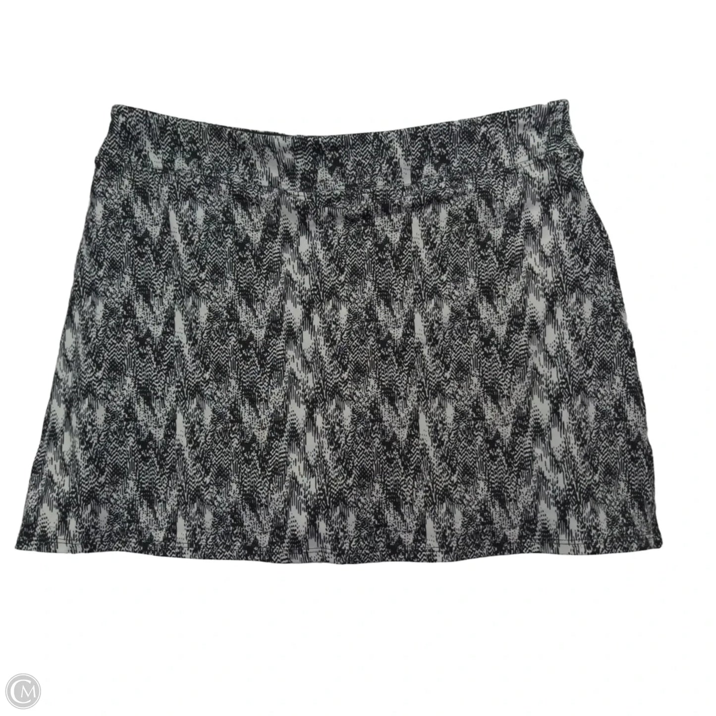 Athletic Skort By Tranquility In Black & White, Size: M