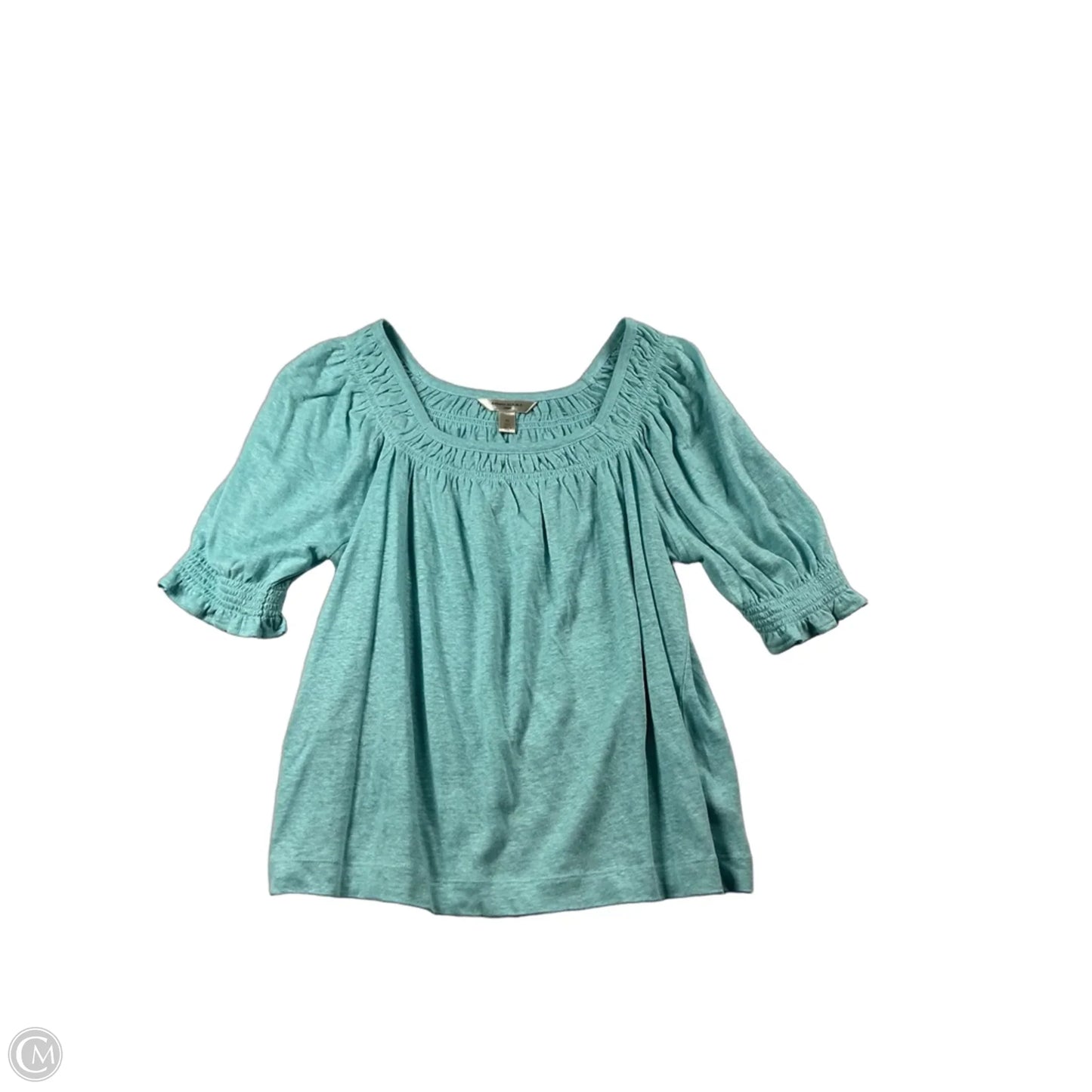Top Short Sleeve By Banana Republic In Teal, Size: Xs