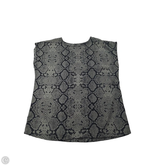 Top Sleeveless By Halogen In Snakeskin Print, Size: Xs