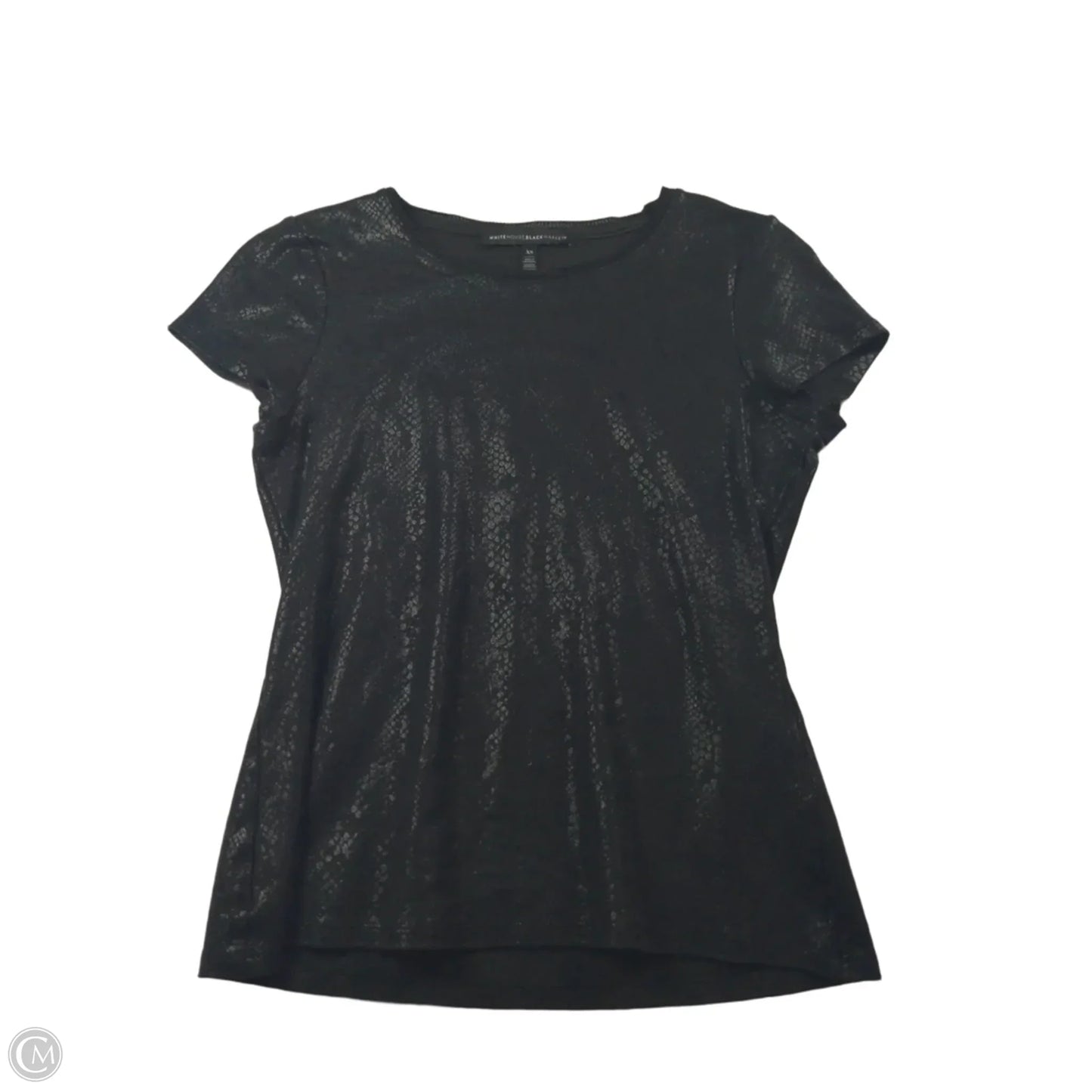 Top Short Sleeve By White House Black Market In Black, Size: Xs