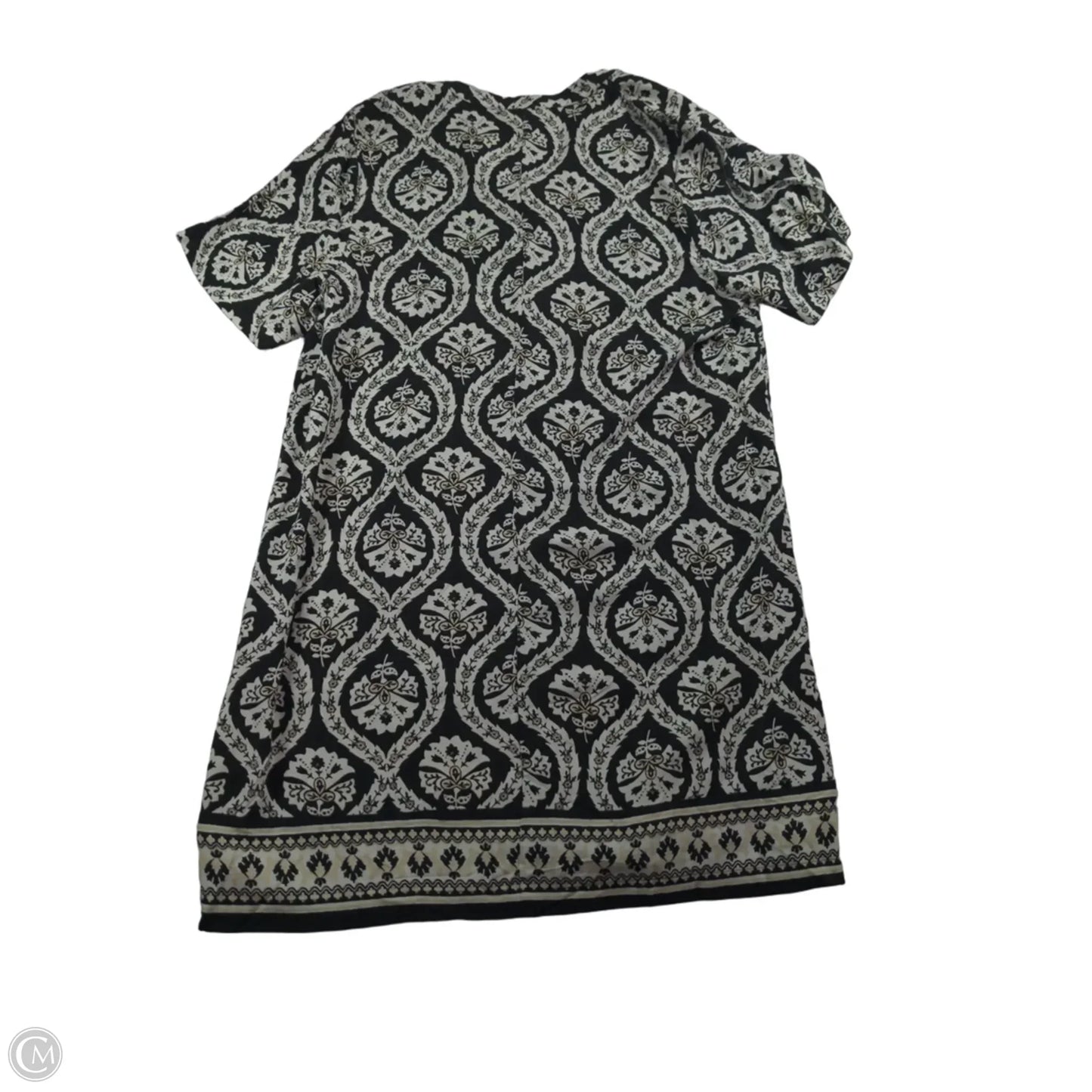 Dress Casual Short By H&m In Black & Cream, Size: M