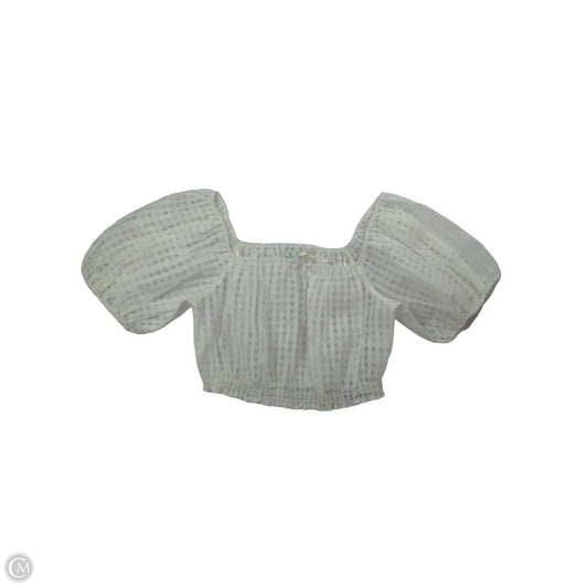 Top Short Sleeve By Kimichi Blue In White, Size: M