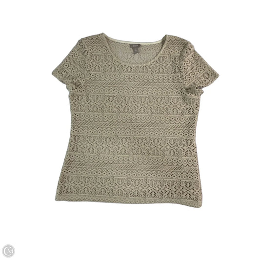 Top Short Sleeve By Chicos In Beige, Size: L