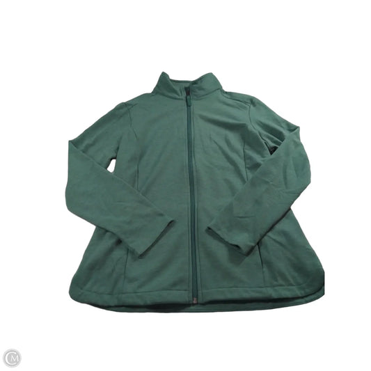 Athletic Top Long Sleeve Collar By Croft And Barrow In Green, Size: S