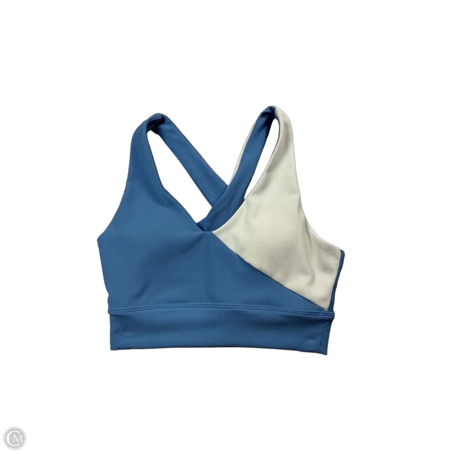 Athletic Bra By Wilo In Blue & White, Size: S