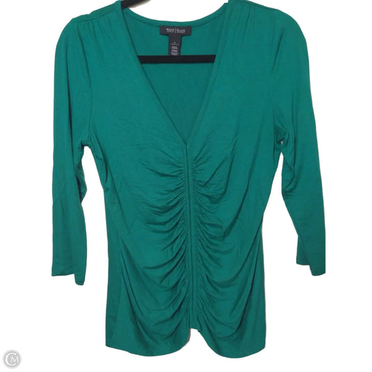 Top Long Sleeve By White House Black Market In Green, Size: S