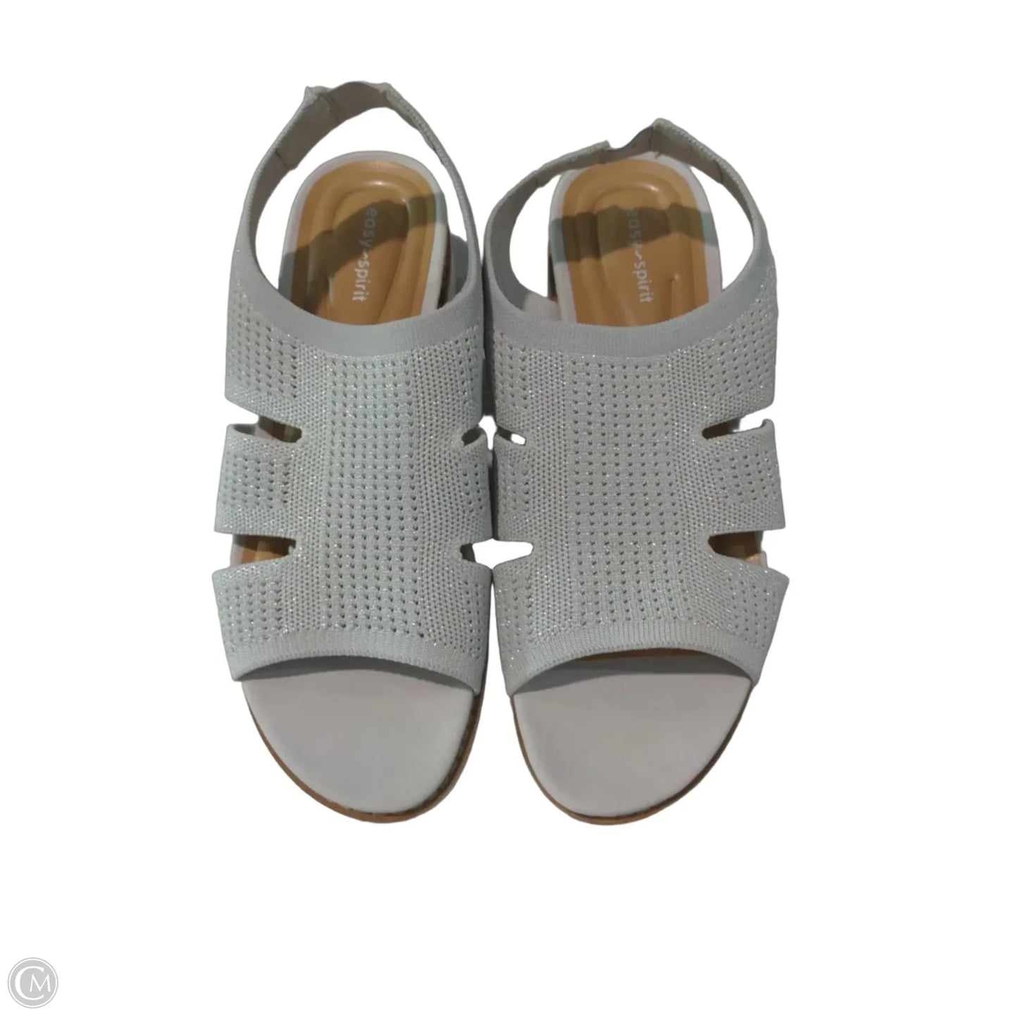 Sandals Flats By Easy Spirit In Silver, Size: 8.5