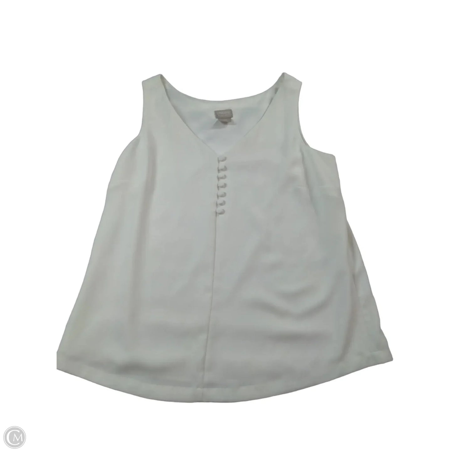 Top Sleeveless By Chicos In White, Size: 0