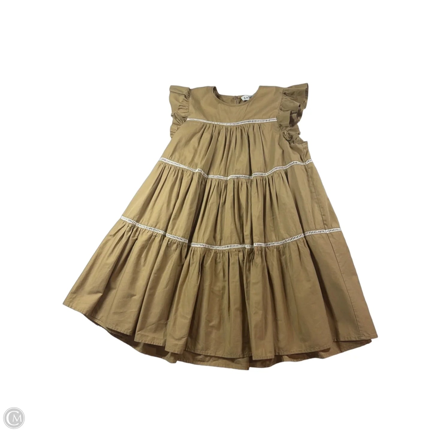 Dress Casual Short By En Saison In Tan & White, Size: S