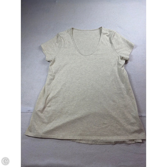 Top Short Sleeve By Pure Jill In Beige, Size: M