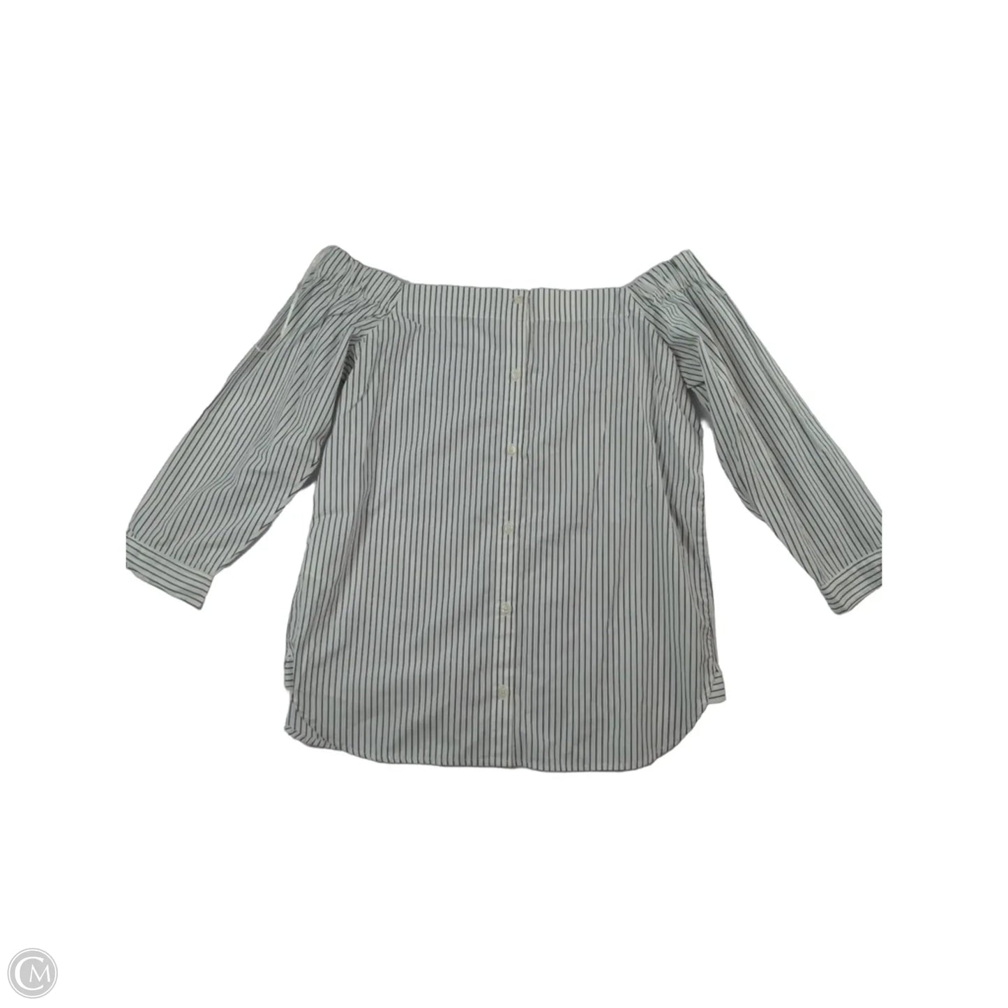 Blouse 3/4 Sleeve By Banana Republic In Striped Pattern, Size: S