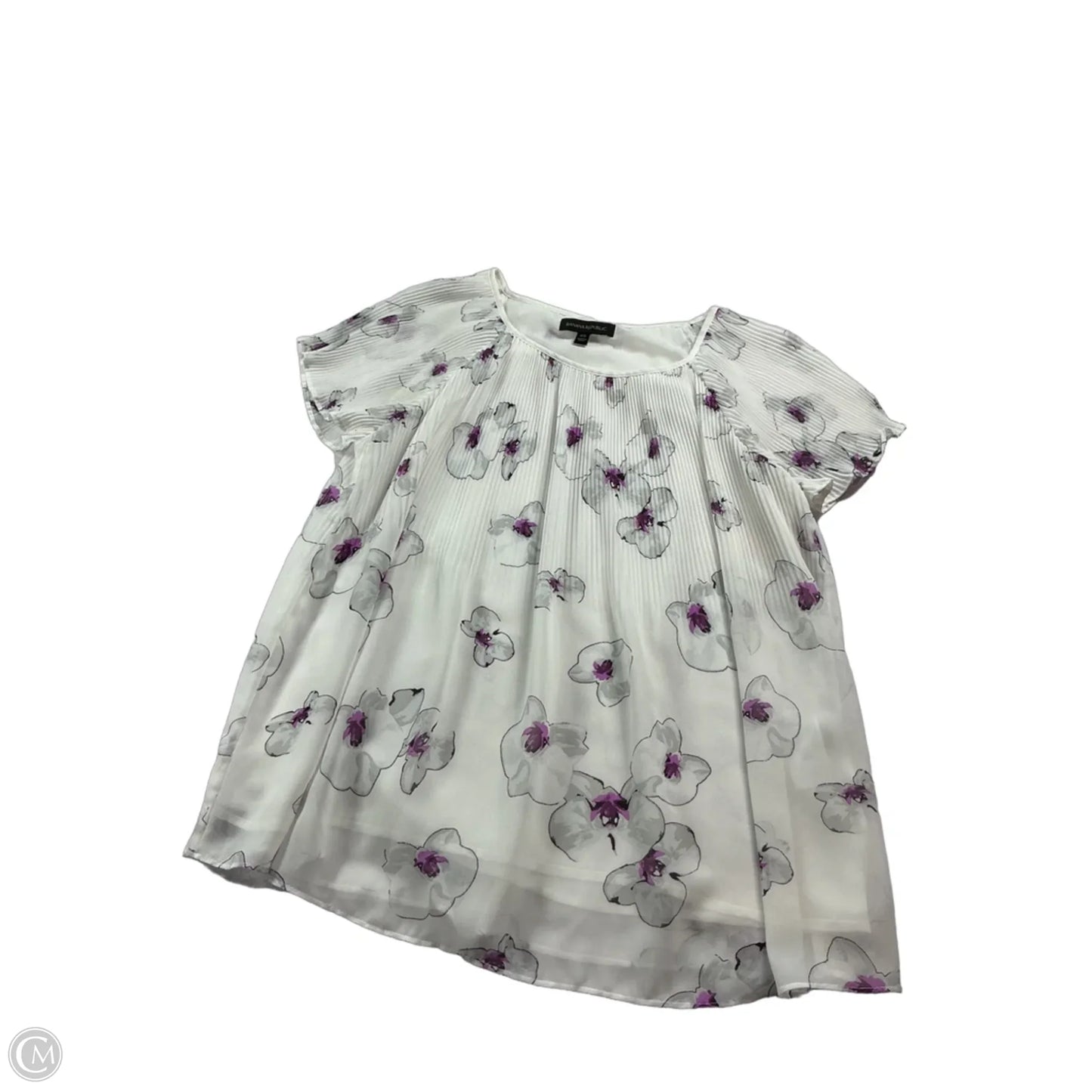Top Short Sleeve By Banana Republic In Floral Print, Size: Xs