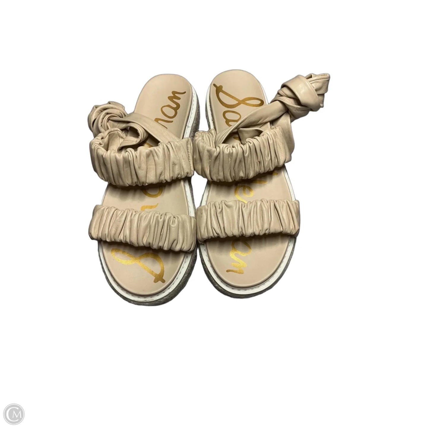 Sandals Heels Platform By Sam Edelman In Beige, Size: 9.5