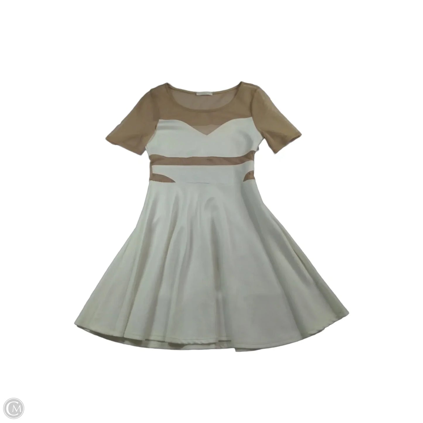 Dress Party Short By Lush In Tan & White, Size: M