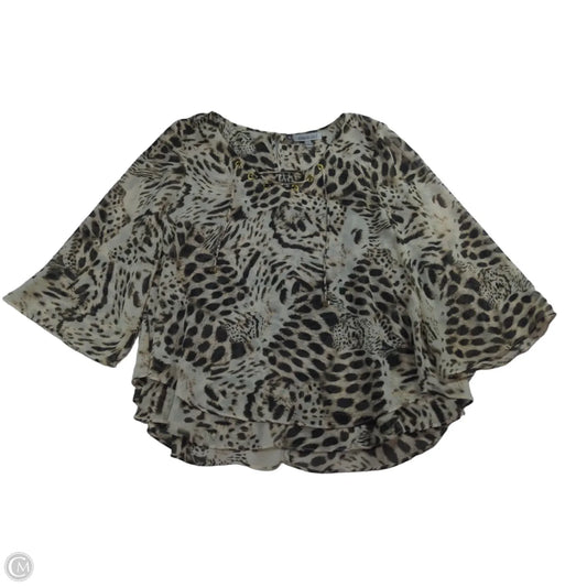 Blouse Long Sleeve By Jennifer Lopez In Animal Print, Size: S