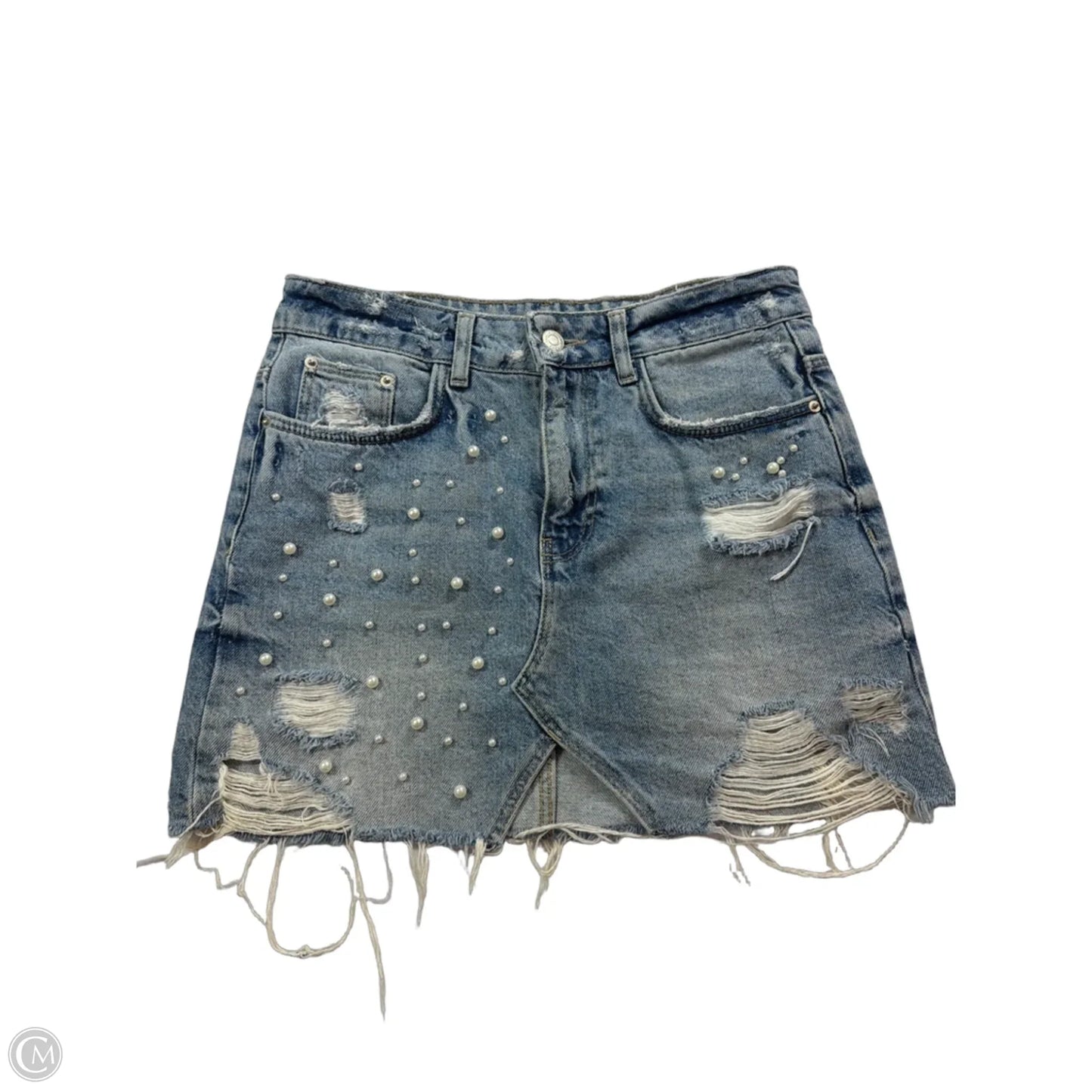 Skirt Mini & Short By Clothes Mentor In Blue Denim, Size: S