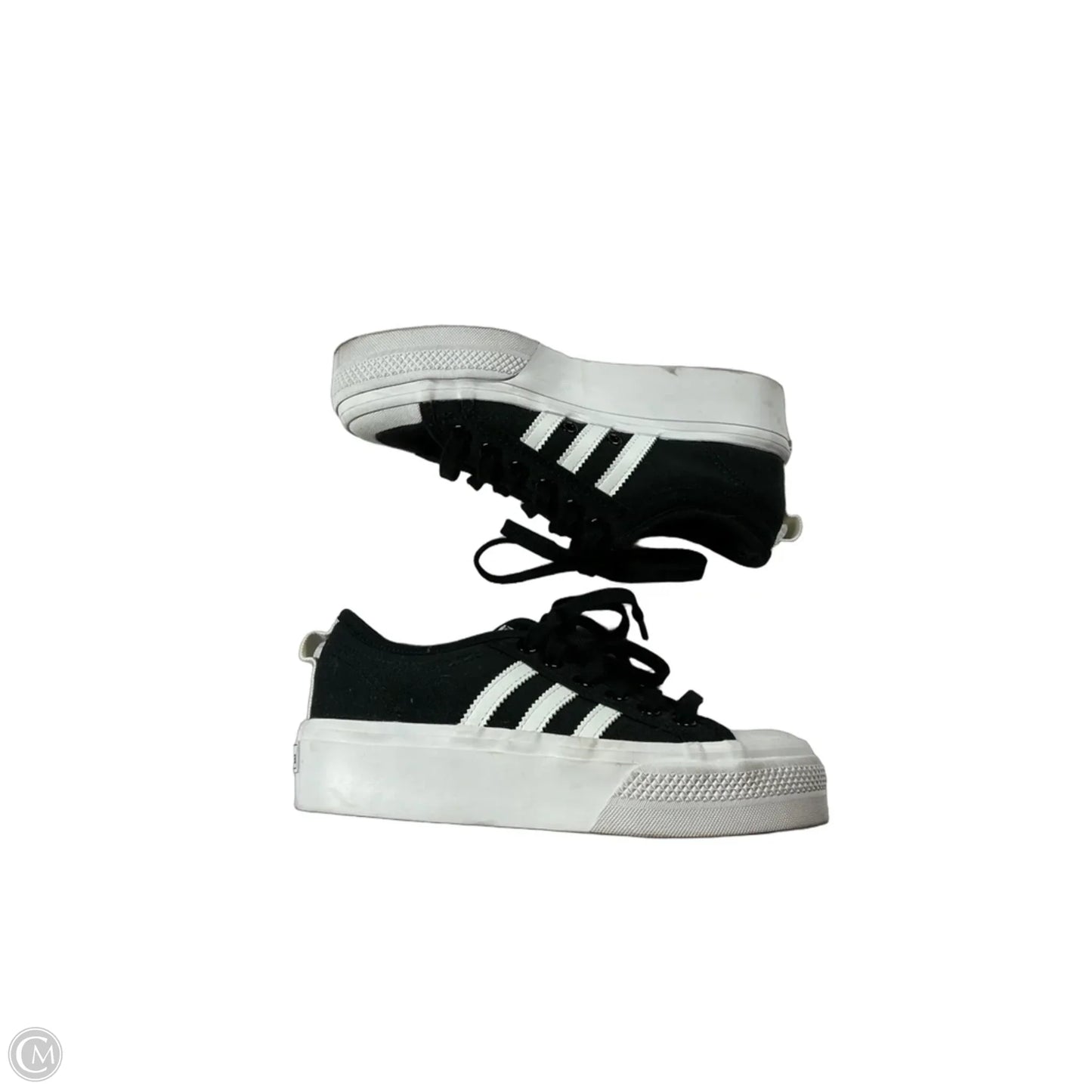 Shoes Sneakers By Adidas In Black & White, Size: 6