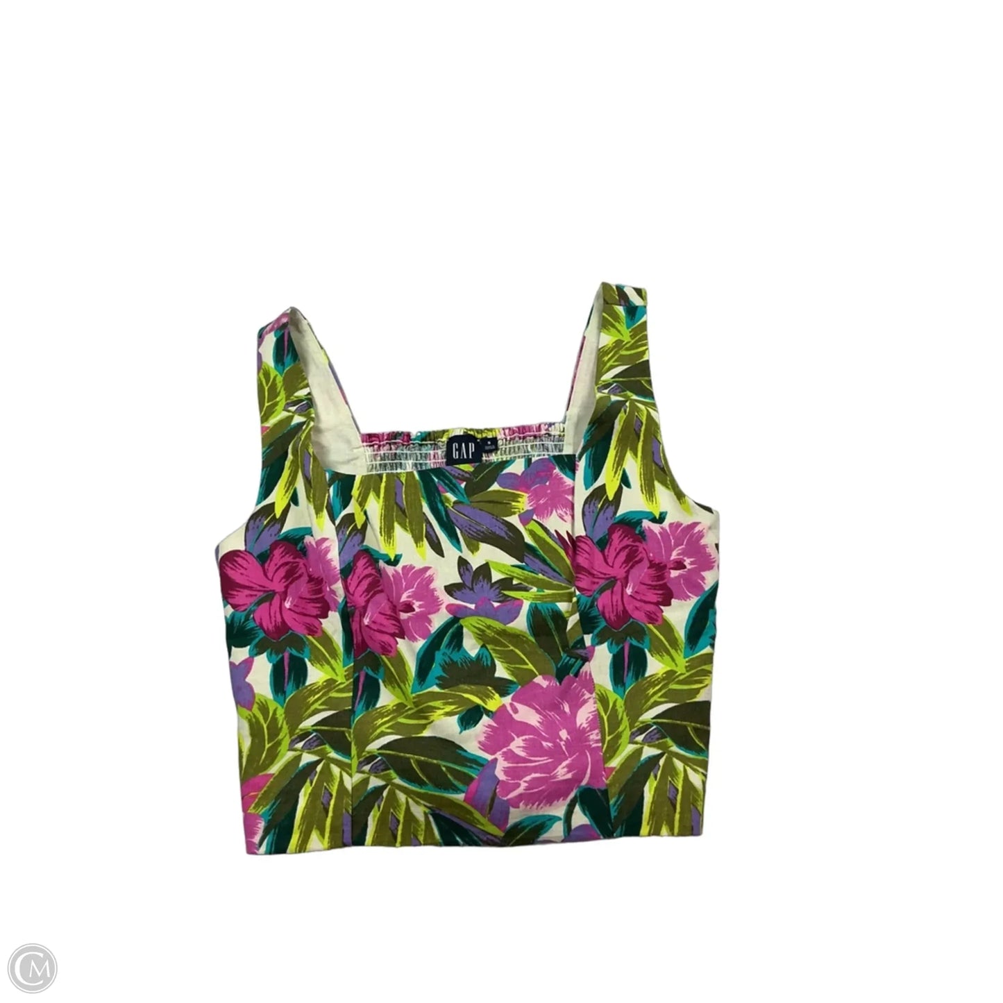 Top Sleeveless By Gap In Floral Print, Size: S