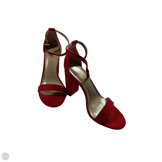 Shoes Heels Block By Dream Pairs In Red, Size: 9