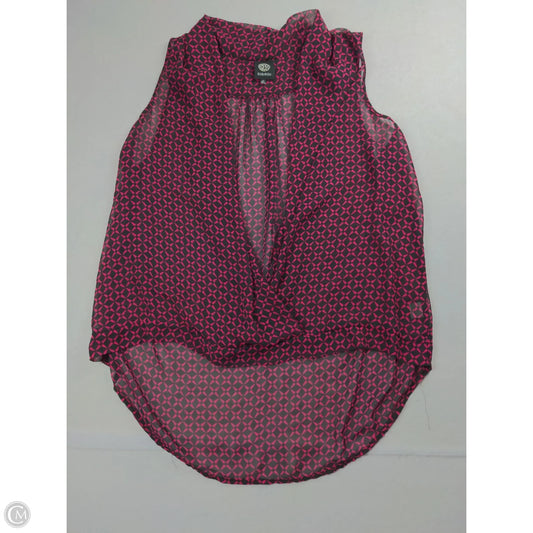 Top Sleeveless By Bobeau In Black & Pink, Size: Xl