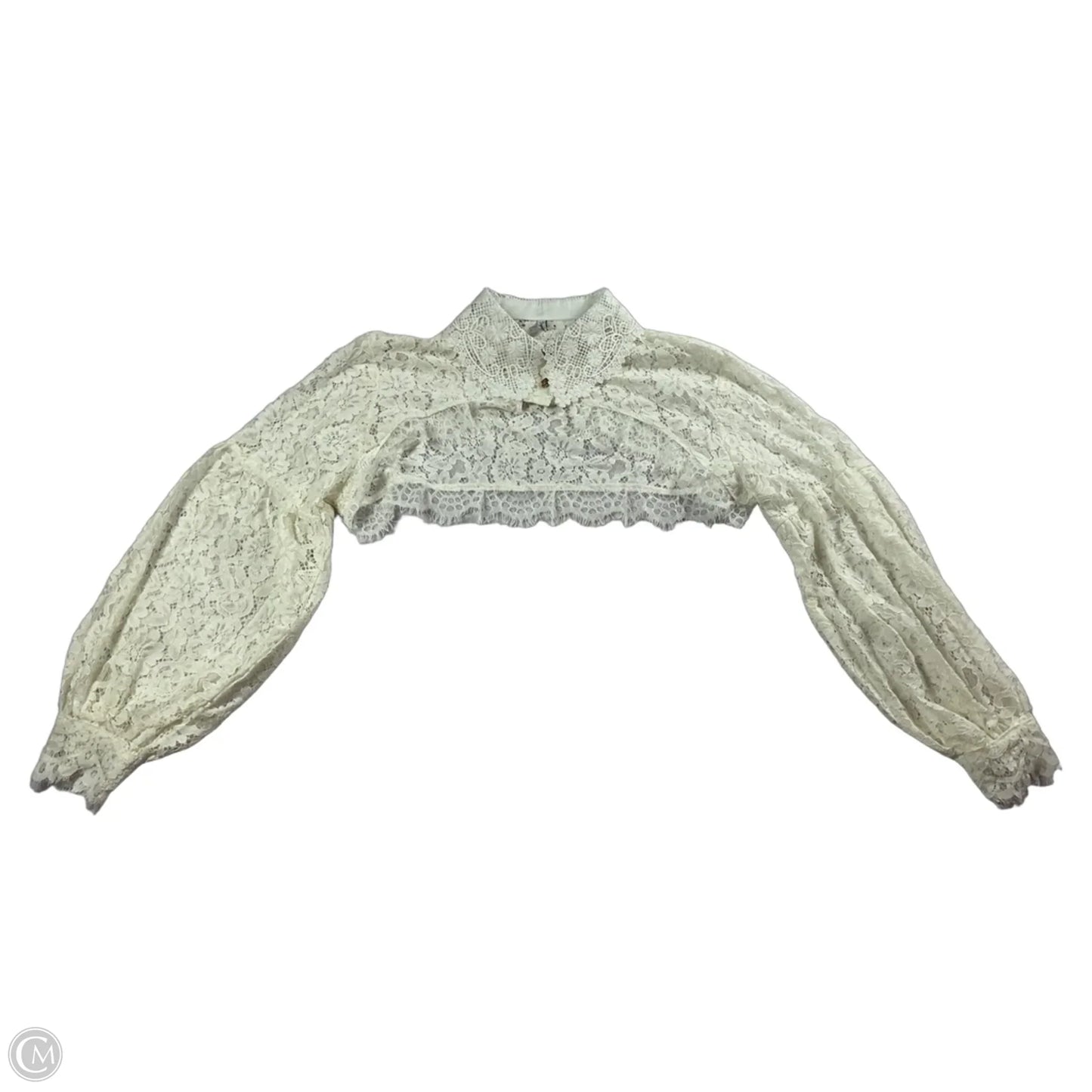 Top Long Sleeve By Clothes Mentor In White, Size: L