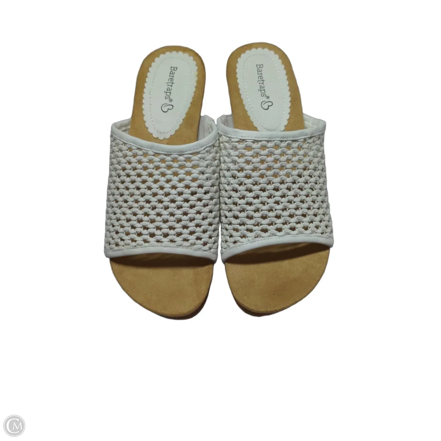Sandals Heels Wedge By Clothes Mentor In White, Size: 6