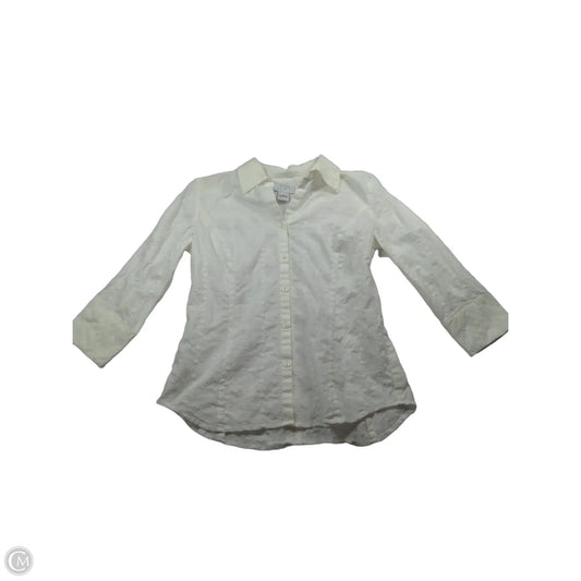 Top 3/4 Sleeve By Loft In White, Size: S