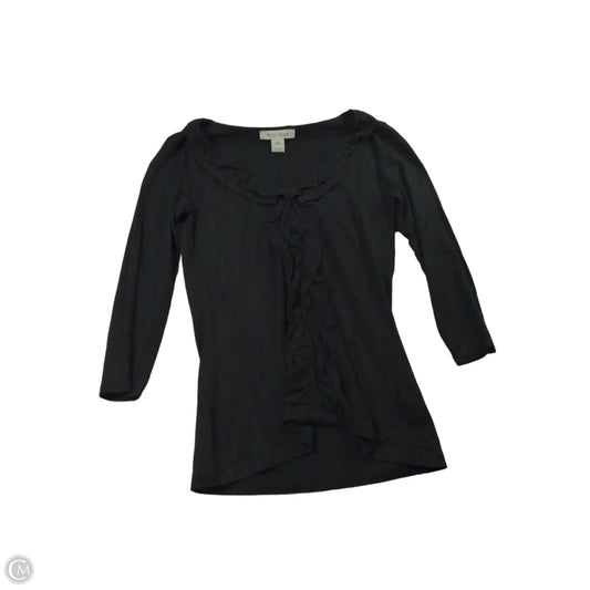 Top 3/4 Sleeve By White House Black Market In Black, Size: Xxs