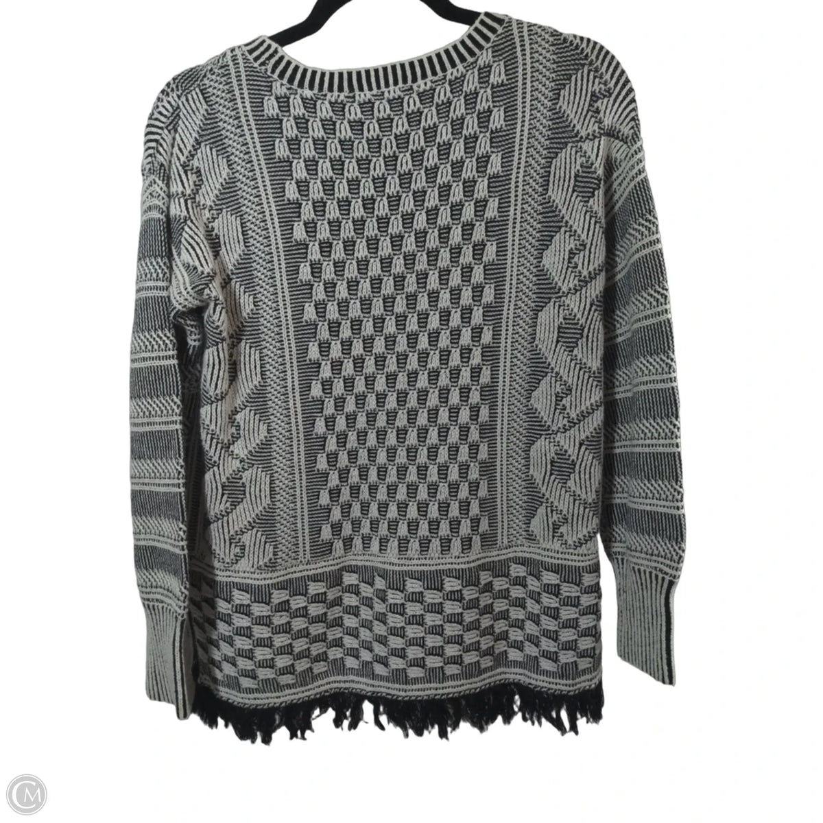 Sweater By Chaus In Black & White, Size: S