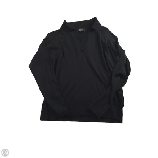 Top Long Sleeve By Banana Republic In Black, Size: S