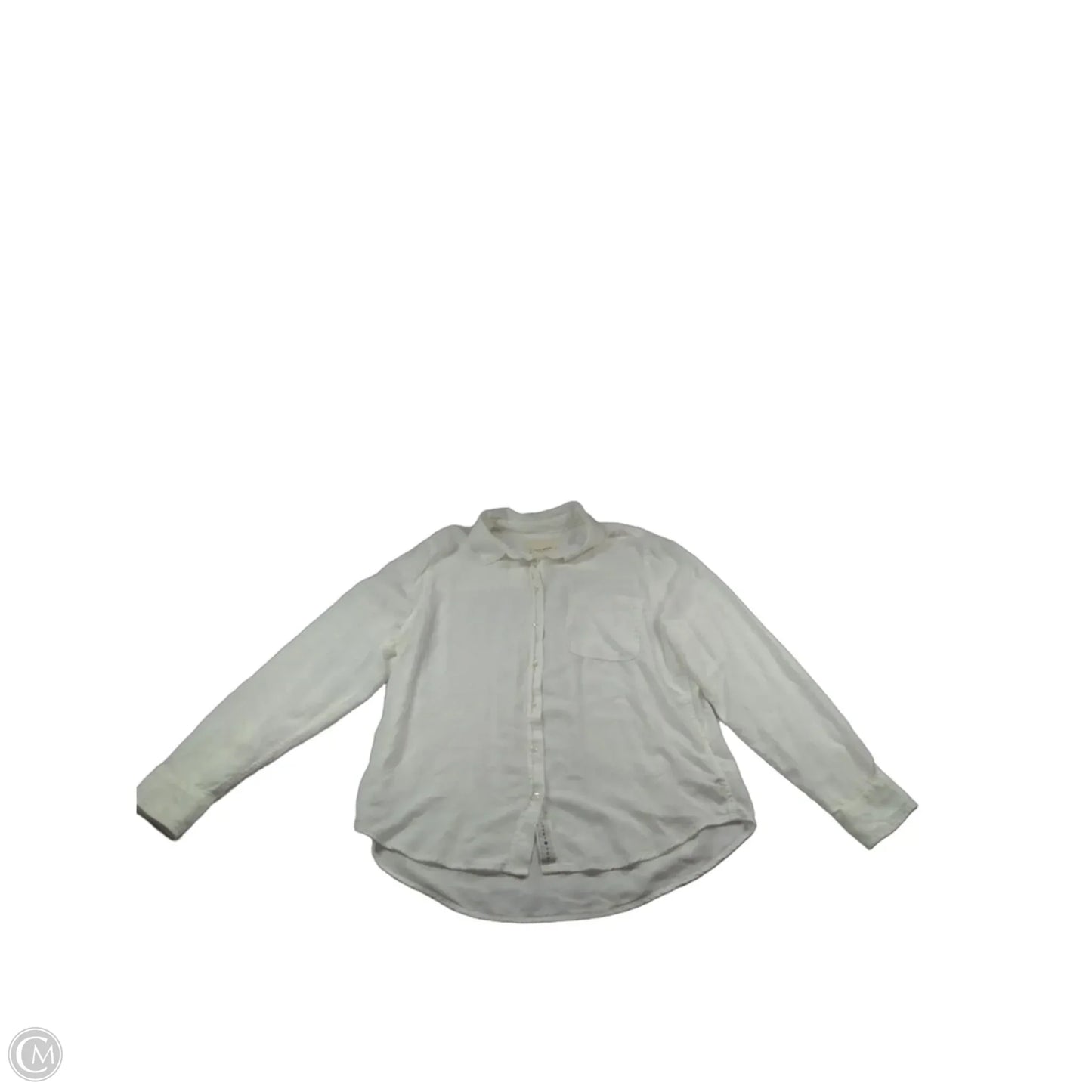 Top Long Sleeve By Lucky Brand In White, Size: S