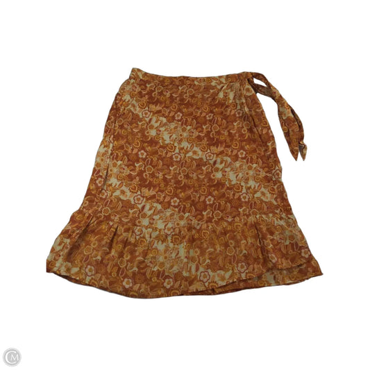 Skirt Midi By Nicole Miller In Orange, Size: Xl