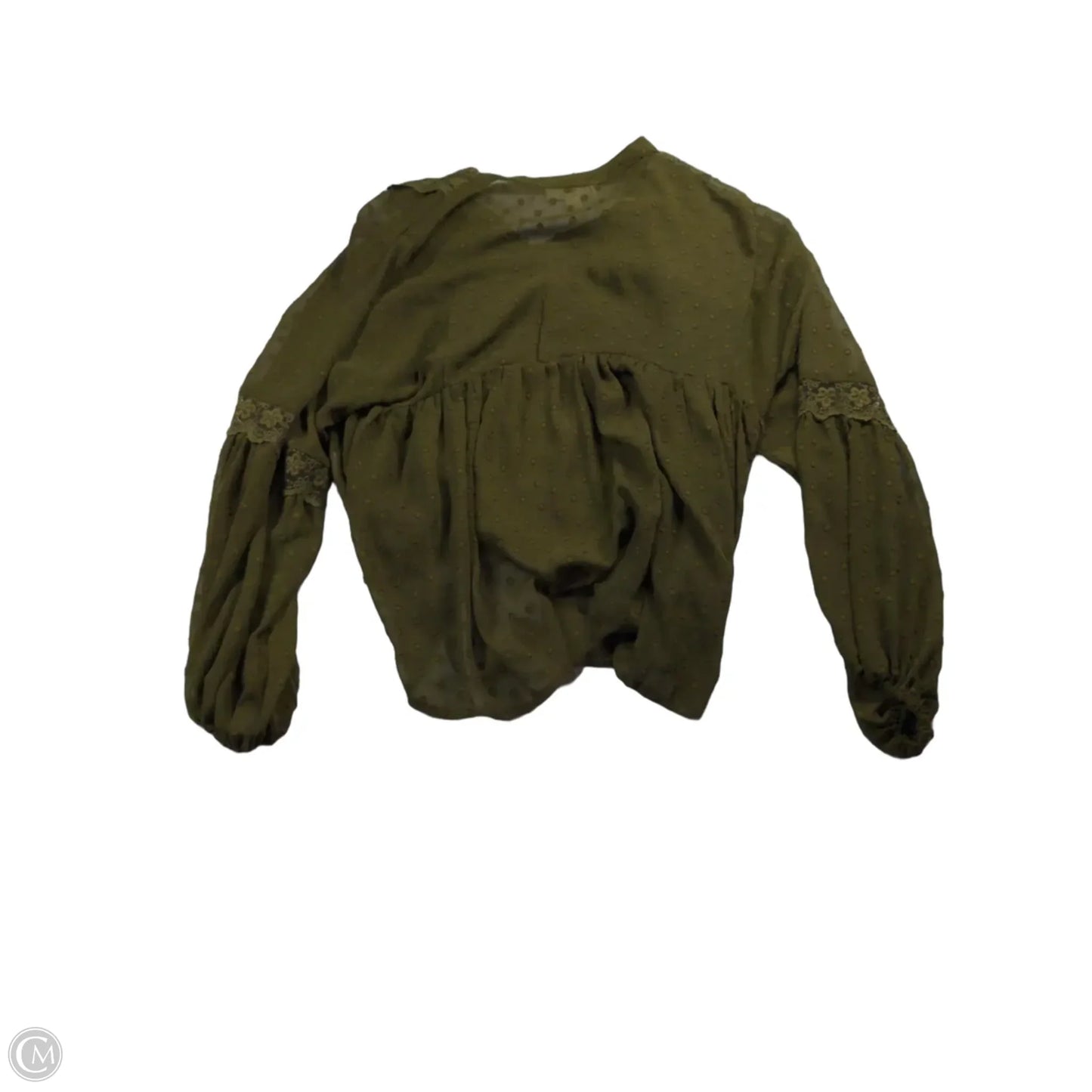 Top Long Sleeve By Fashion On Earth In Green, Size: S