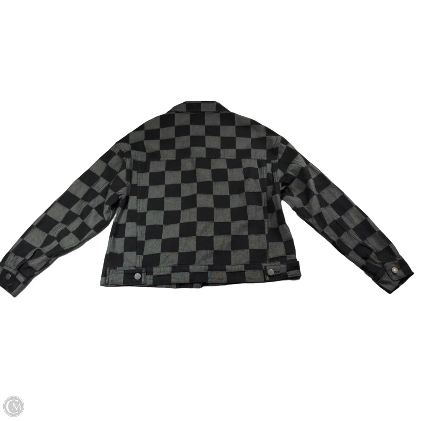 Jacket Denim By Clothes Mentor In Black & Grey, Size: S
