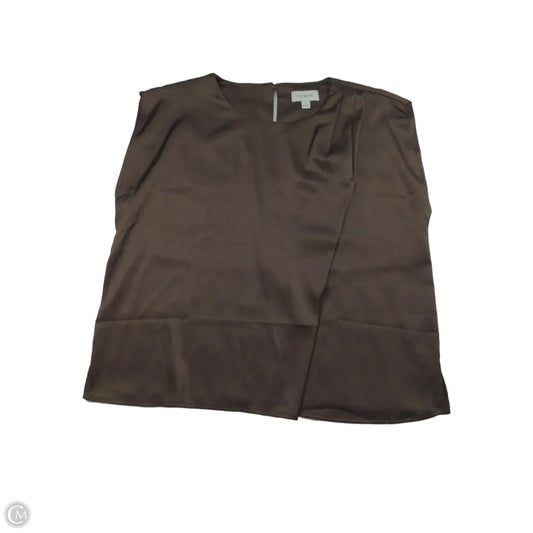 Top Sleeveless By Evereve In Brown, Size: L
