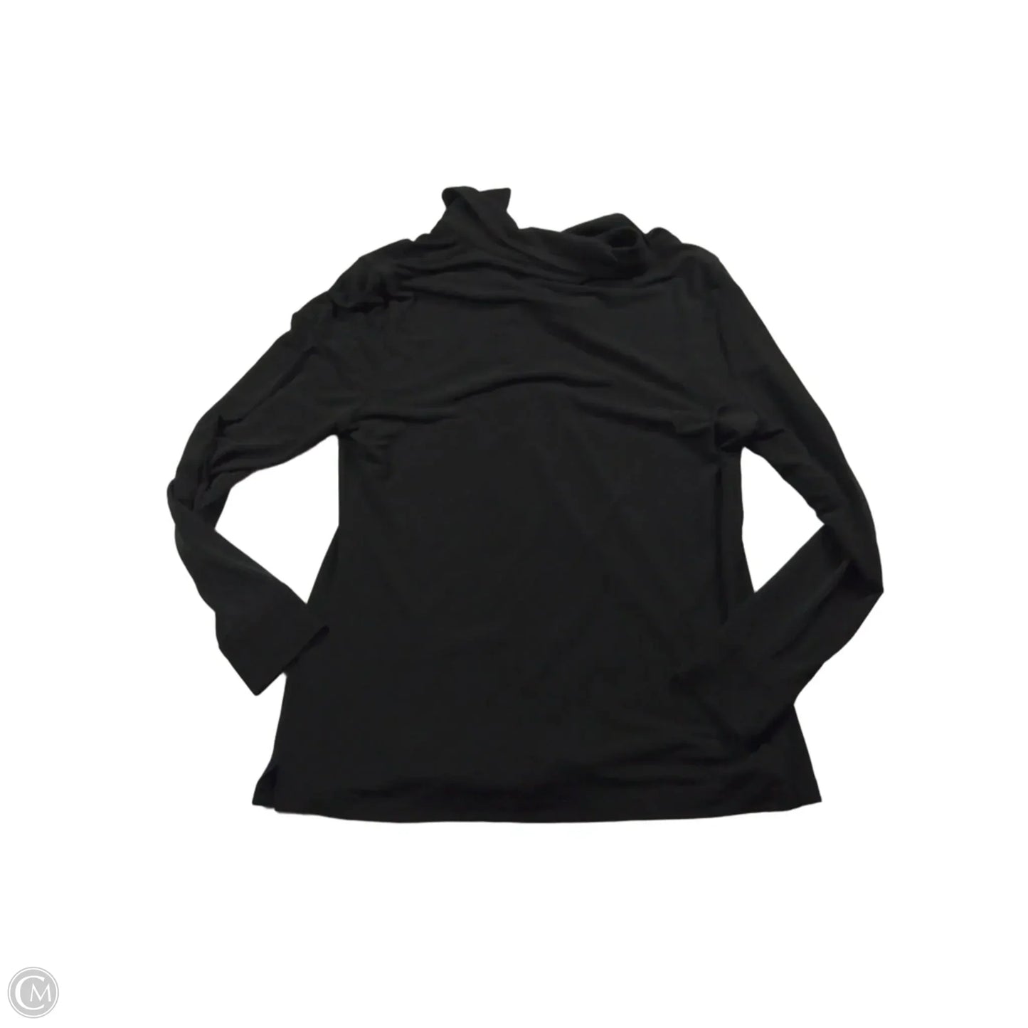 Top 3/4 Sleeve By Calvin Klein In Black & Gold, Size: M