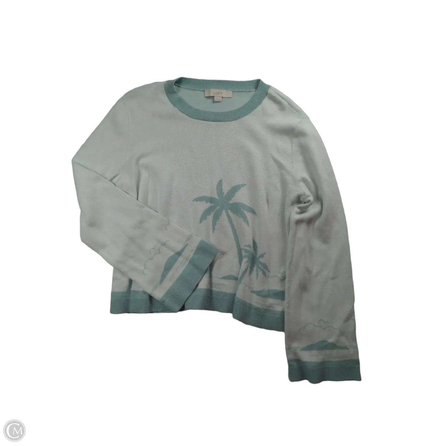 Sweater By Loft In Aqua, Size: M