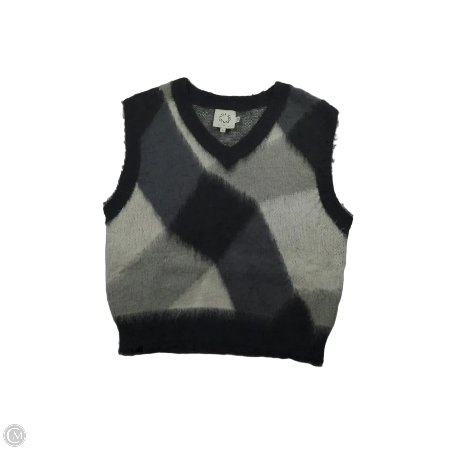 Sweater Cardigan By Lili Sidonio In Black & White, Size: S