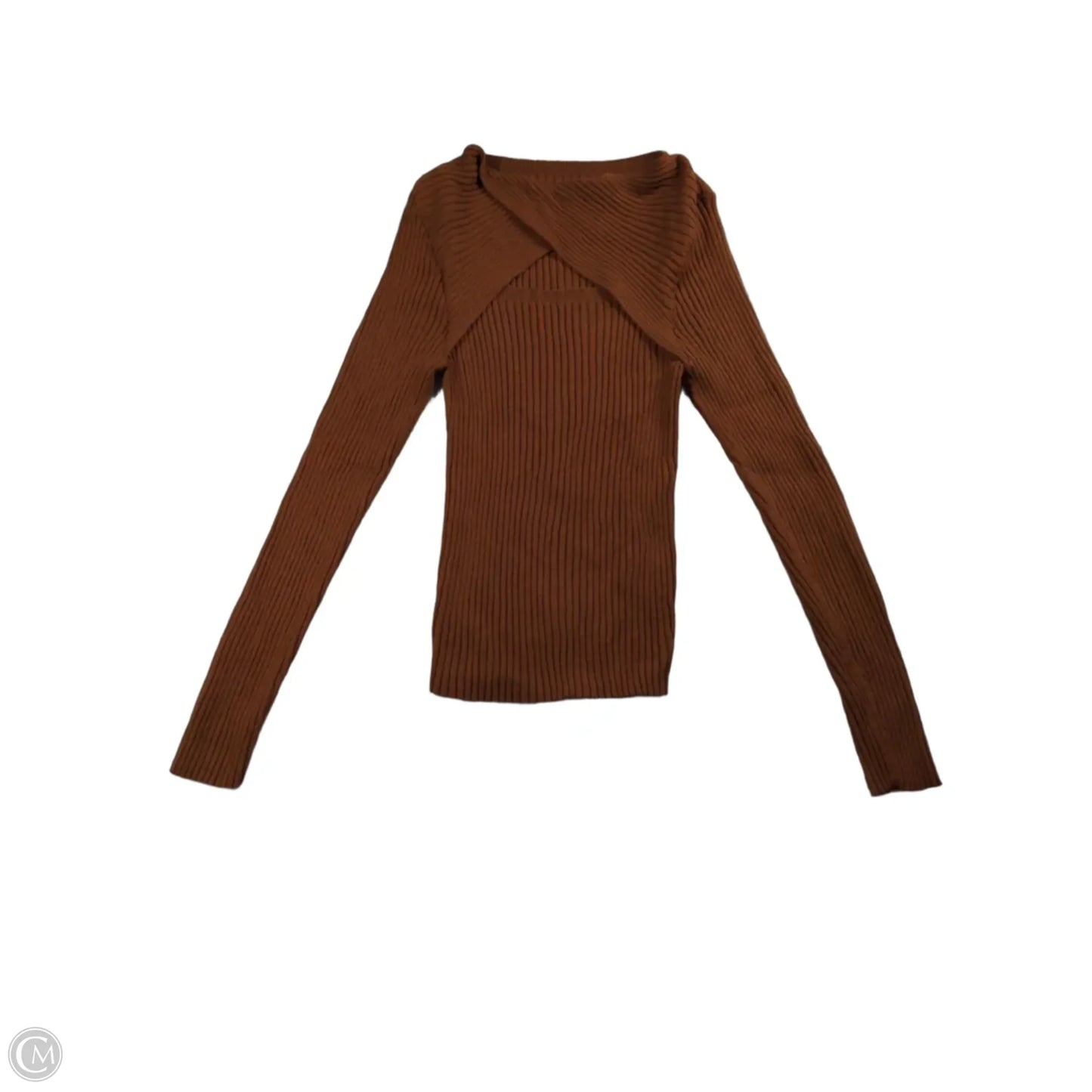 Top 3/4 Sleeve By Shein In Brown, Size: L