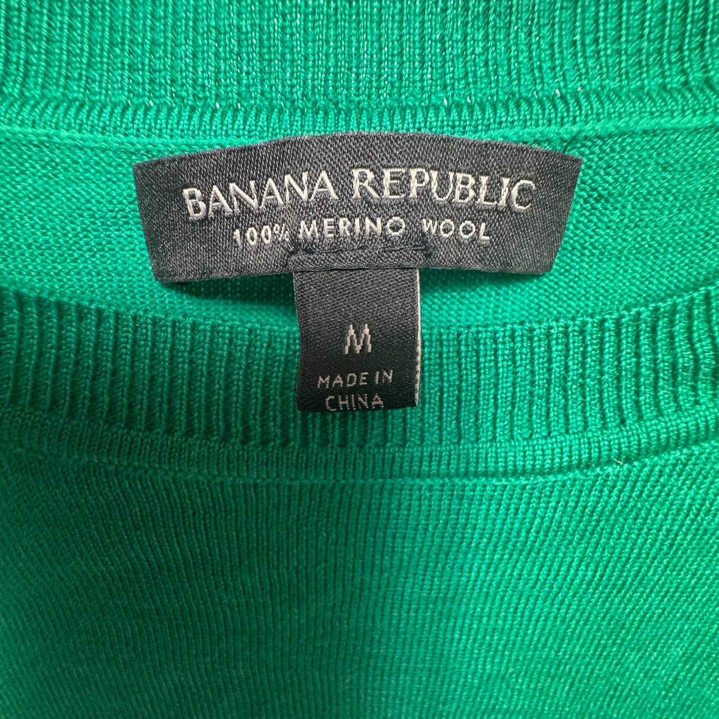 Merino Wool Sweater By Banana Republic In Green, Size: M