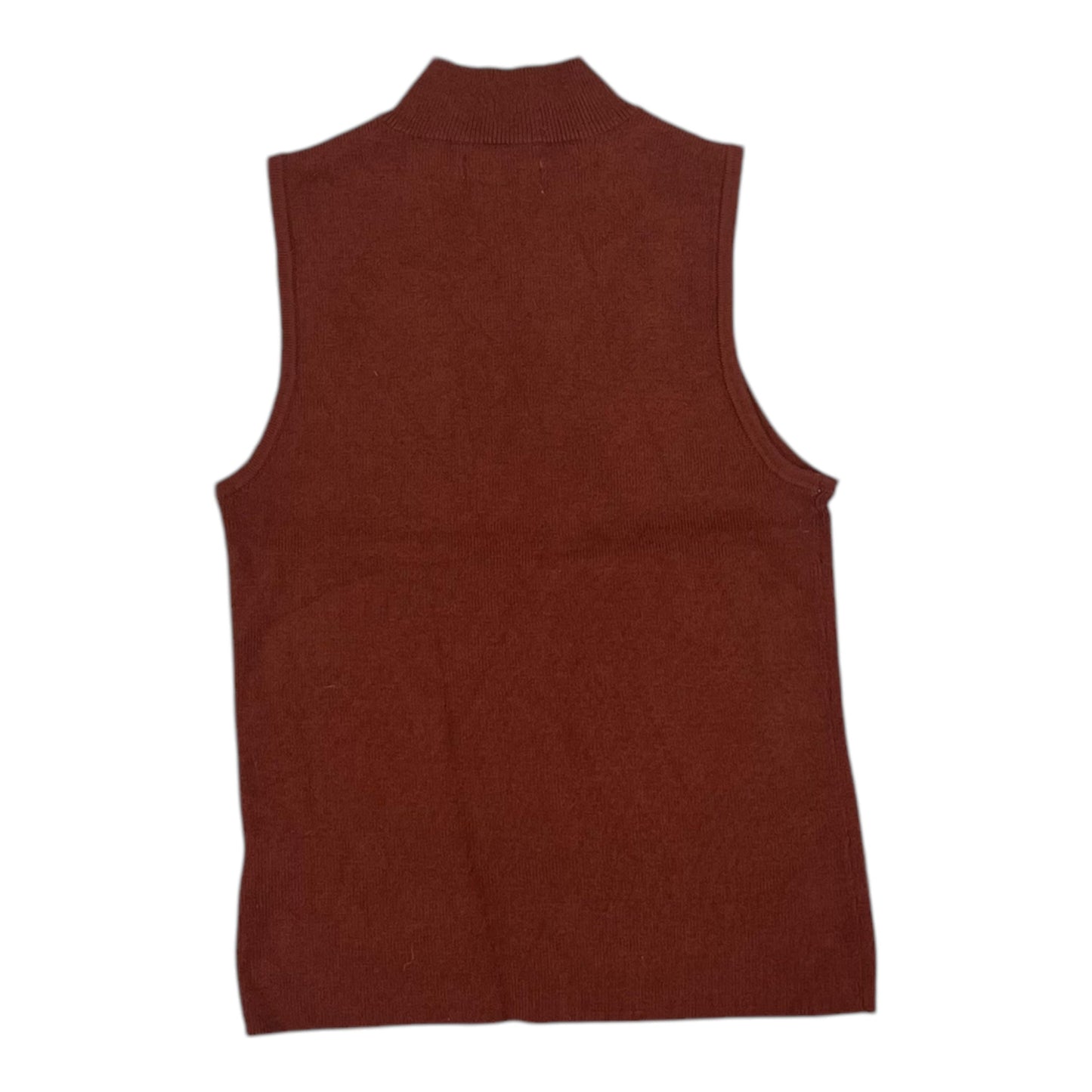 Vest Sweater By Nine West Apparel In Brown, Size:S