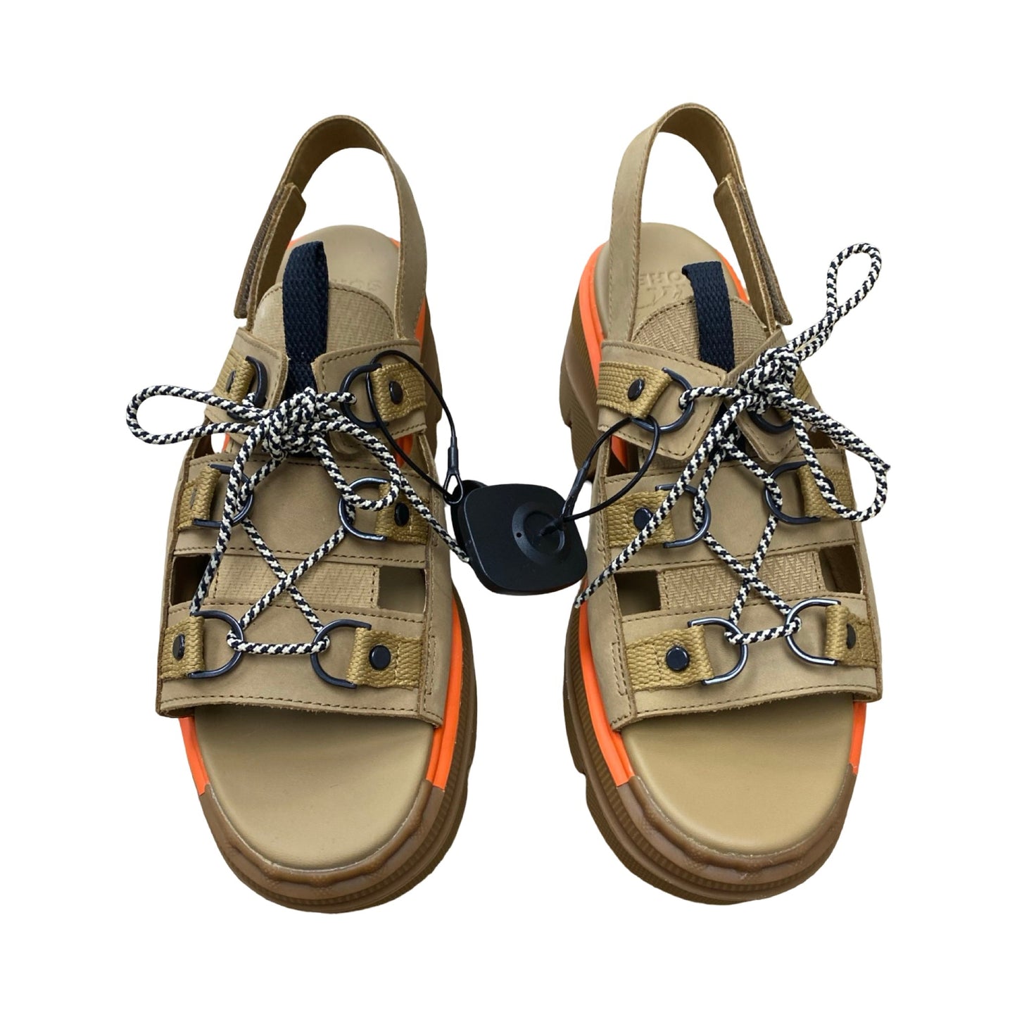 Sandals Designer By Sorel In Brown & Orange, Size:10