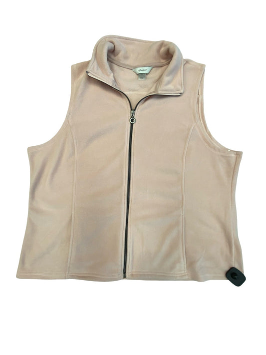 Vest Fleece By Cj Banks In Pink, Size:1X