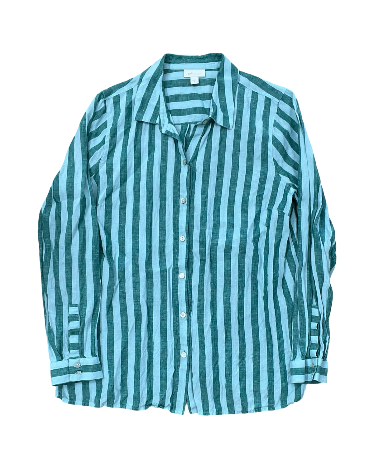 Blouse Ls By J. Jill In Green, Size:M