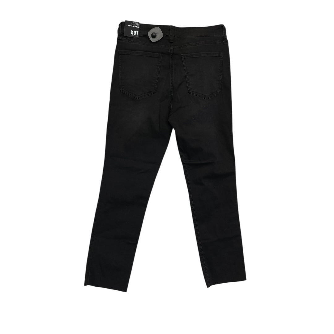 Jeans Straight By Kut In Black Denim, Size:4