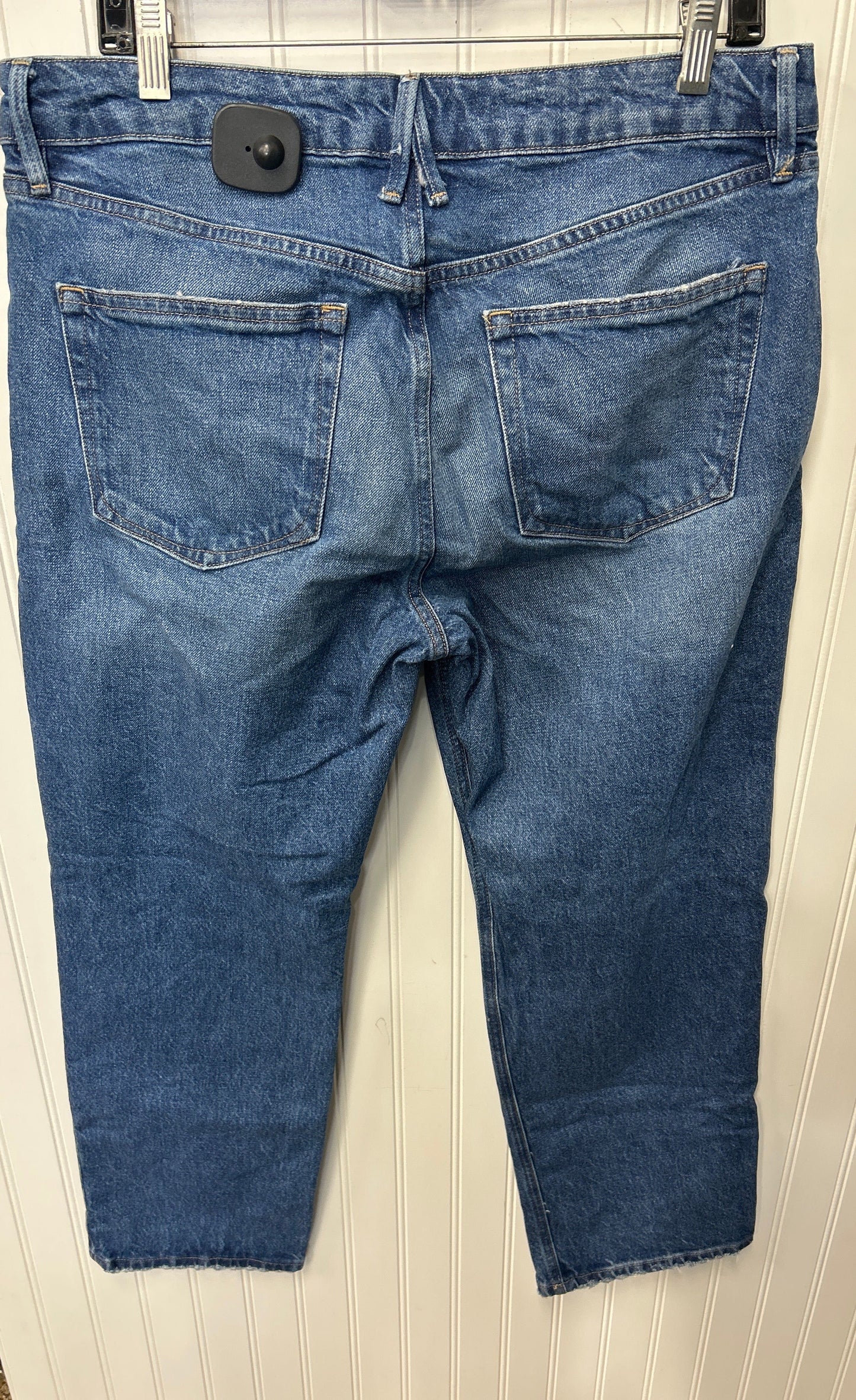 Jeans Straight By Good American In Blue Denim, Size:12