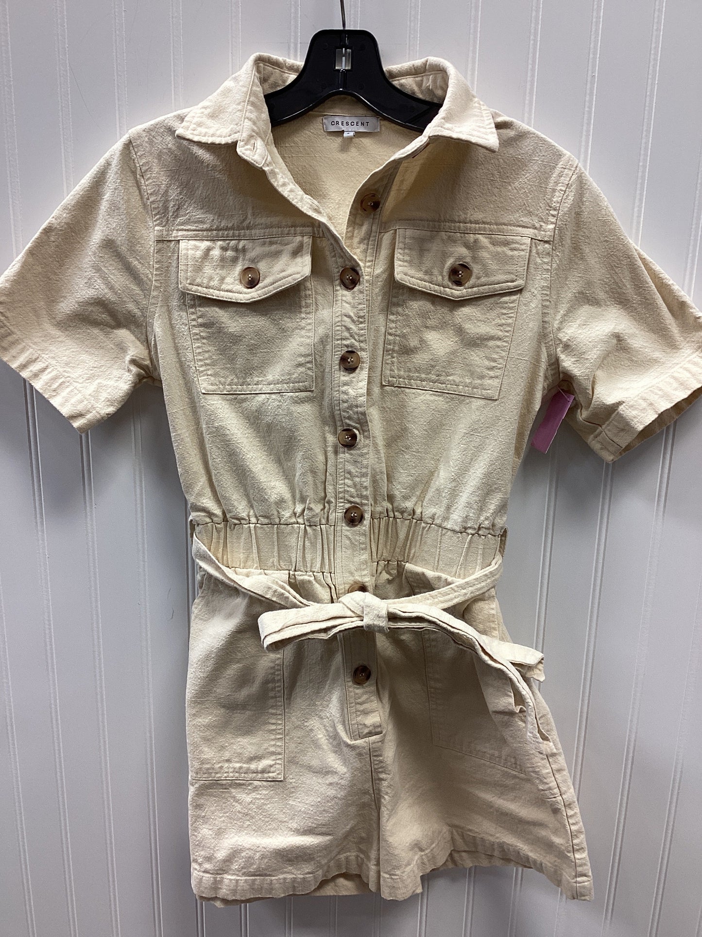 Romper By Crescent Drive In Cream, Size:S