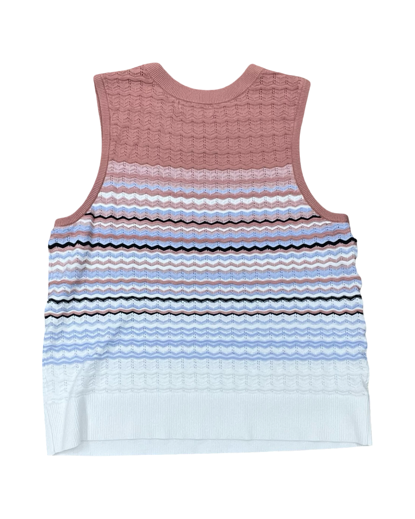 Sweater 2Pc By Liz Claiborne In Pink & White, Size:L